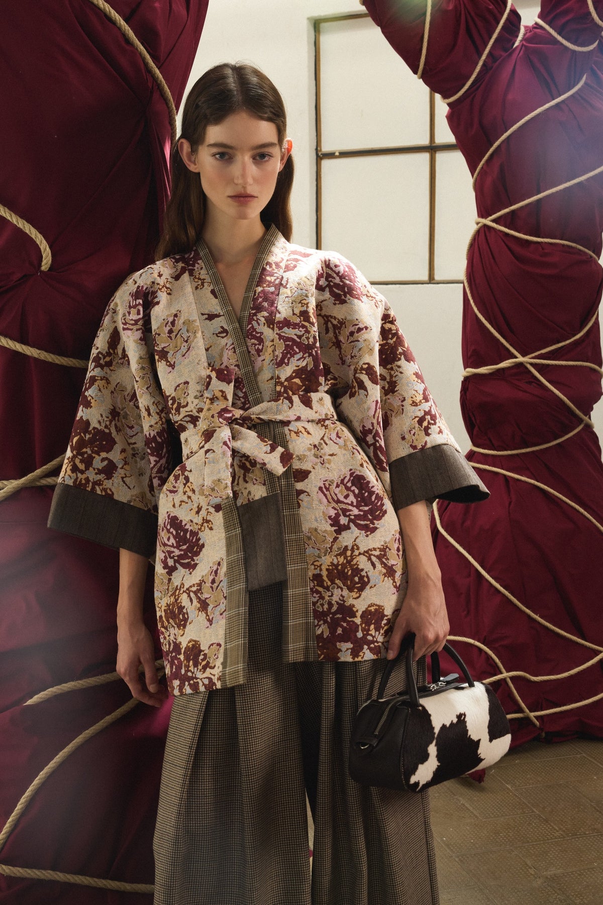 Antine Bag Small in Cow Print Calf Hair
