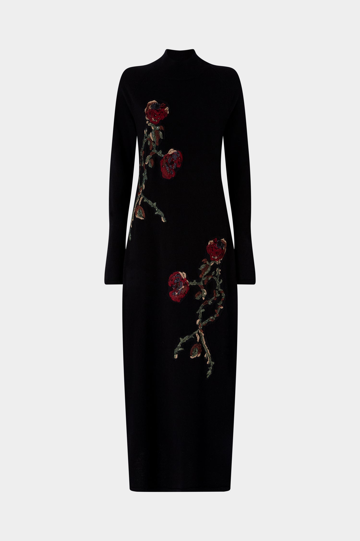 Open-Back Turtleneck Dress
