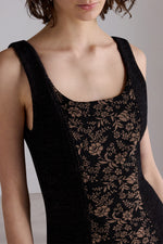 Floral Panelled Midi Dress