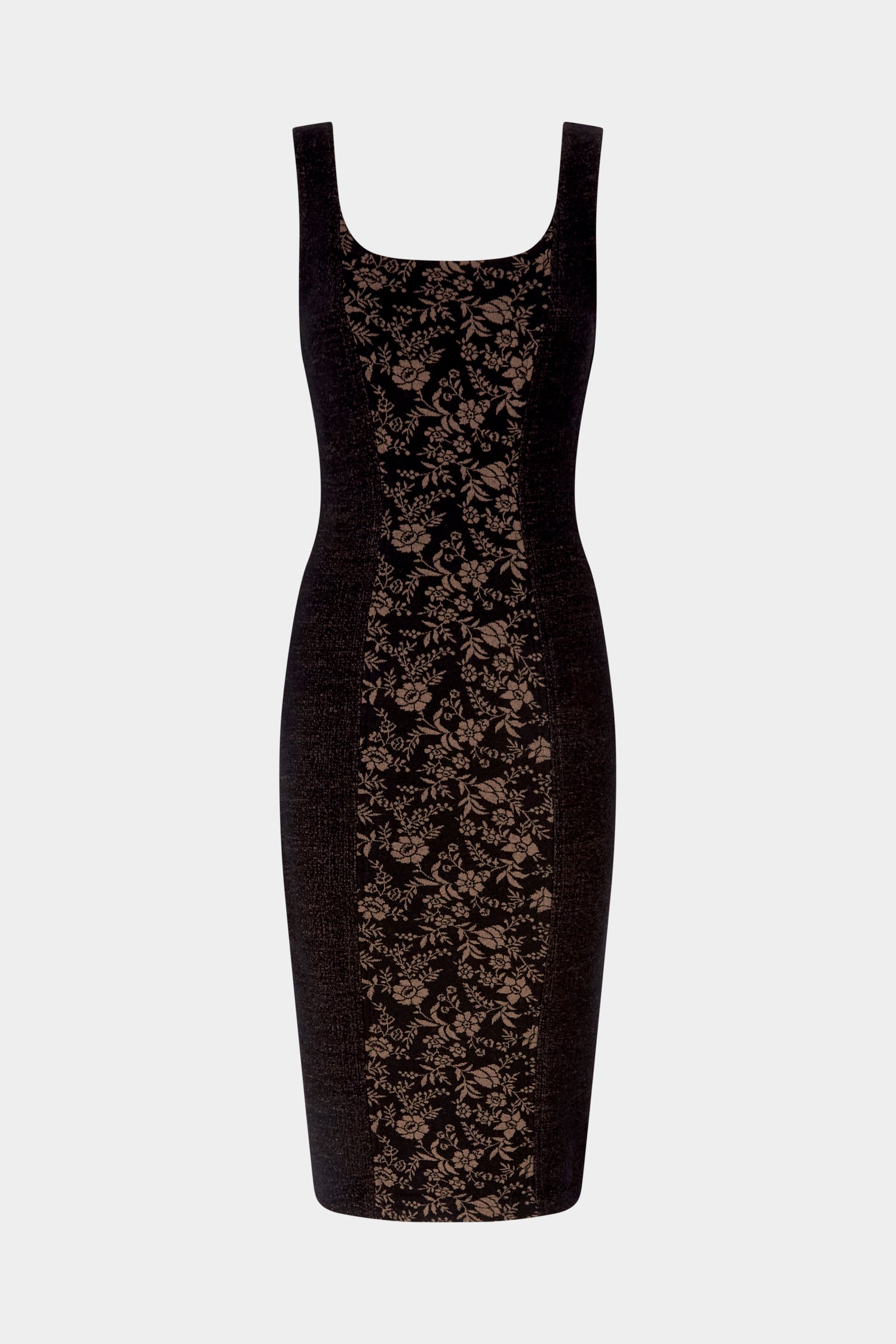 Floral Panelled Midi Dress