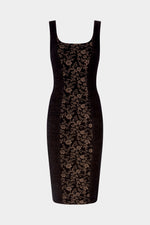 Floral Panelled Midi Dress