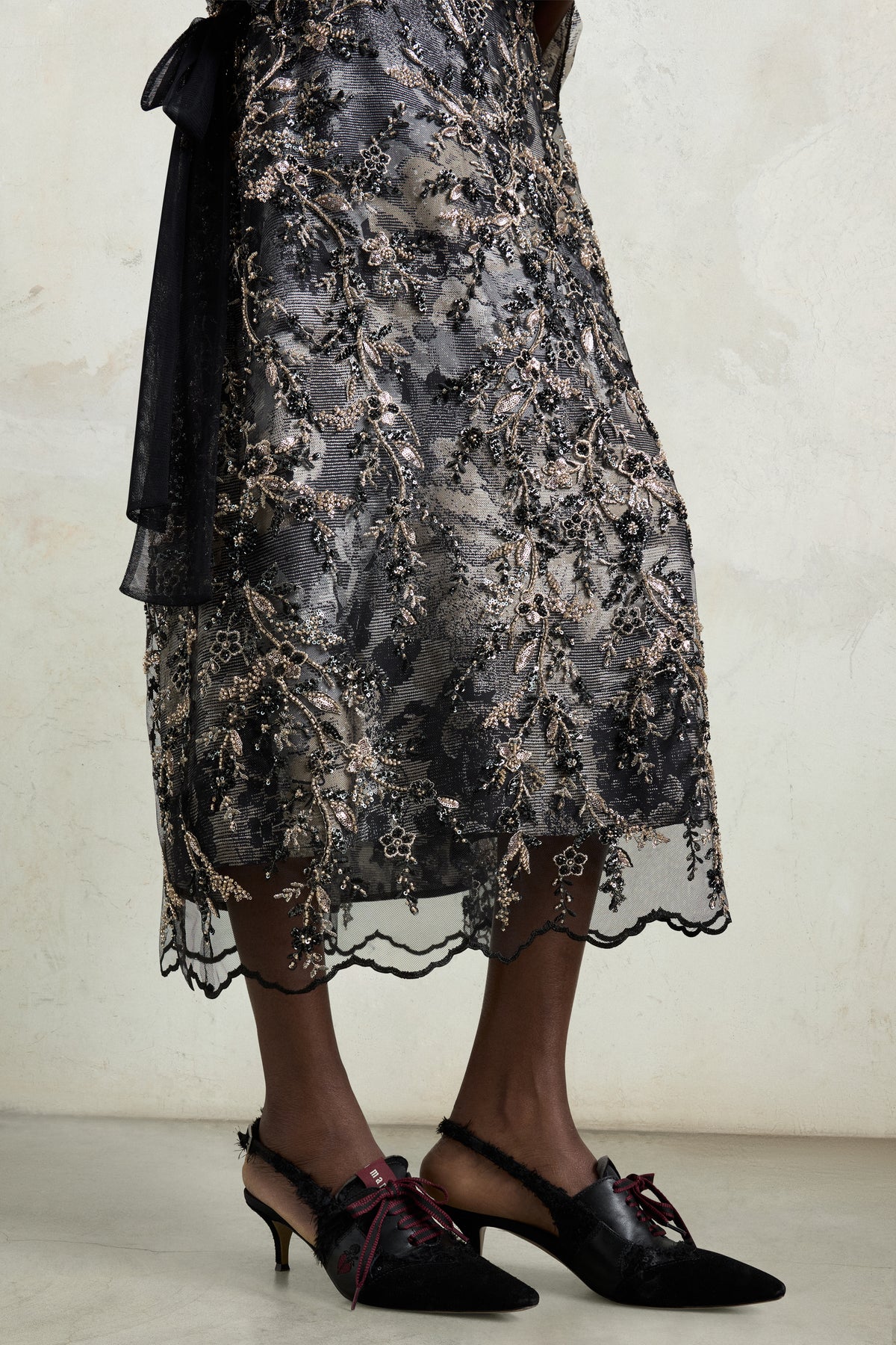 Black Embellished Tunic Dress