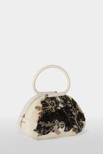 Ivory Caragol Bag with Lace & Embroidery