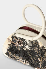 Ivory Caragol Bag with Lace & Embroidery