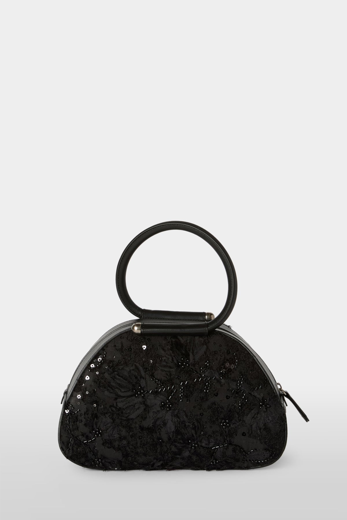 Black Caragol Bag with Sequin Embroidery