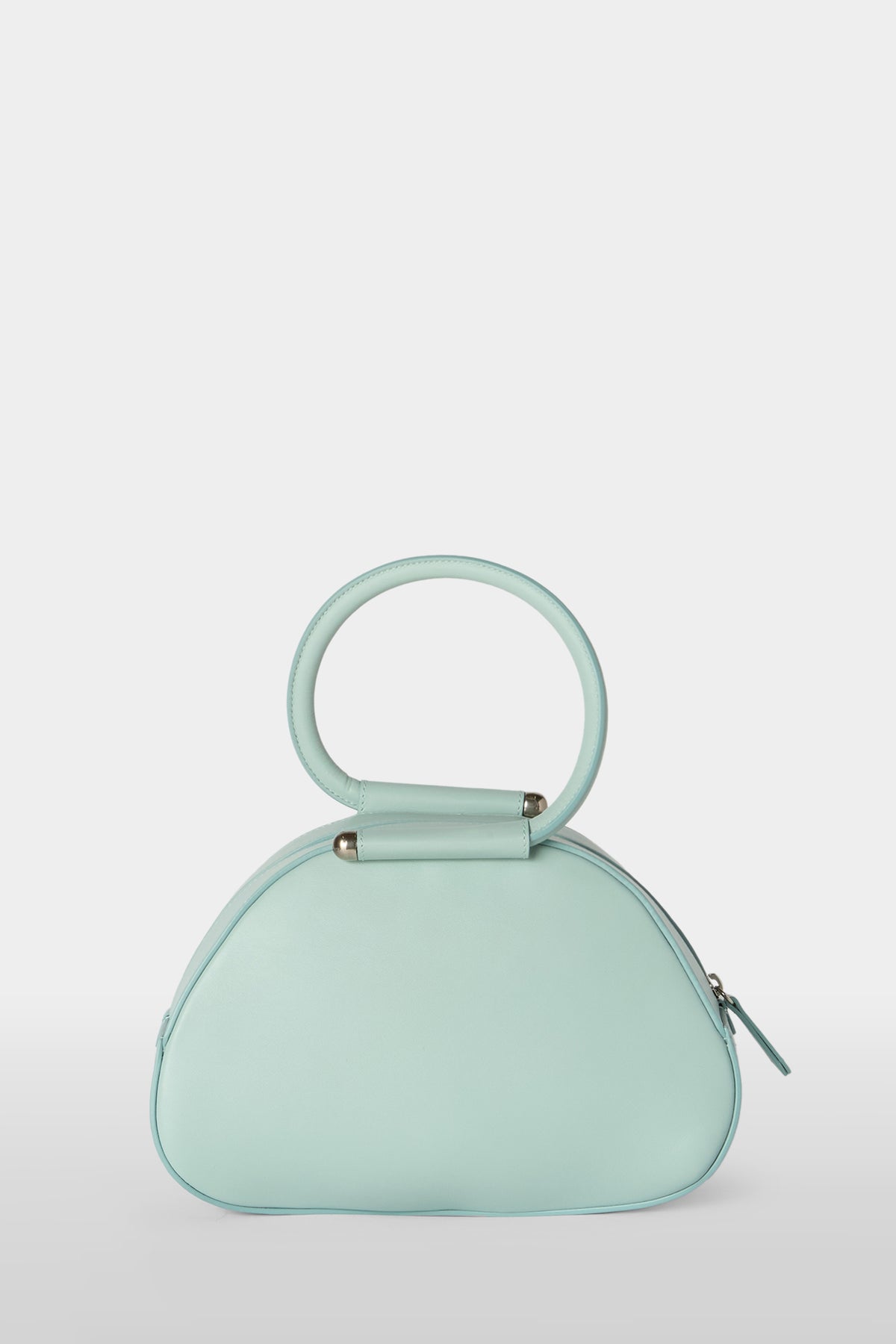 Turquoise Caragol Bag with Floral Sequin Embroidery