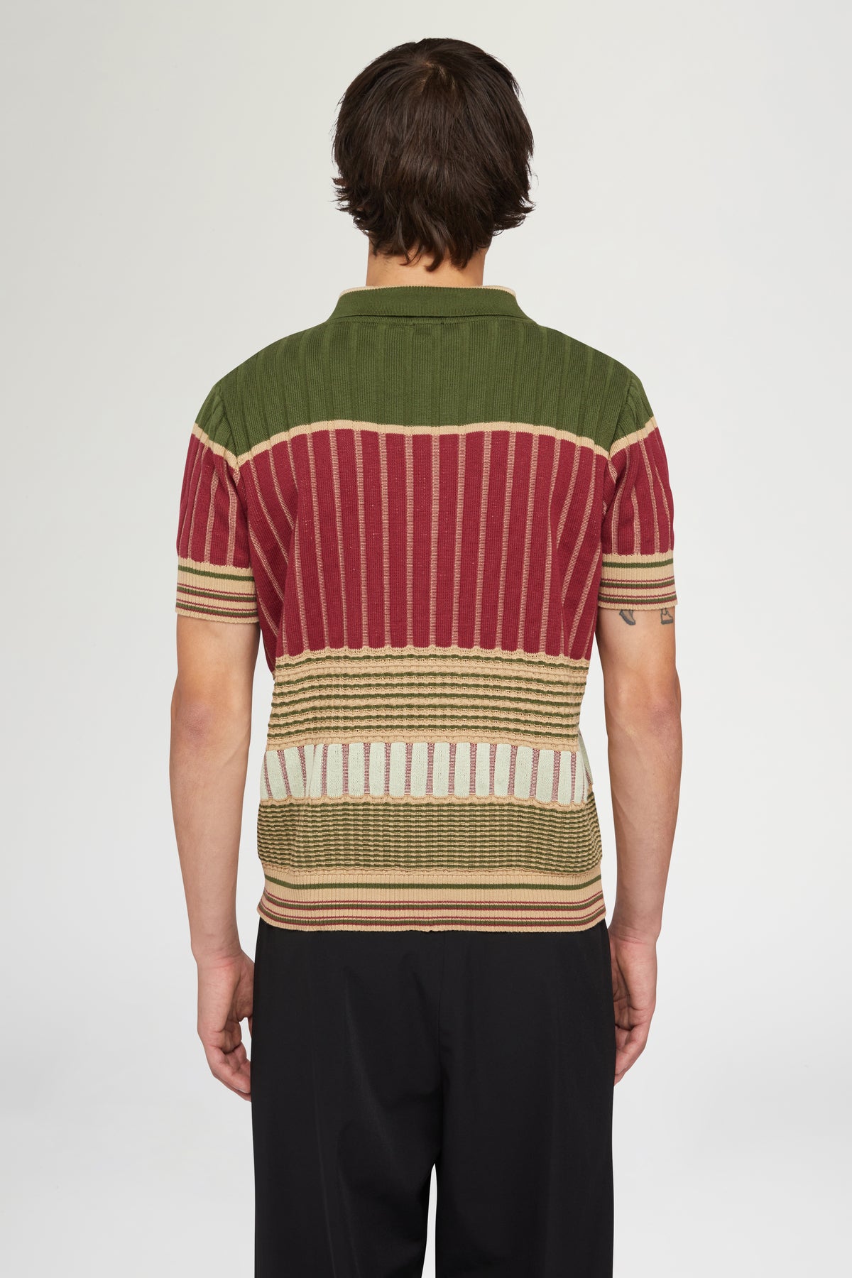 Red & Green Knit Polo