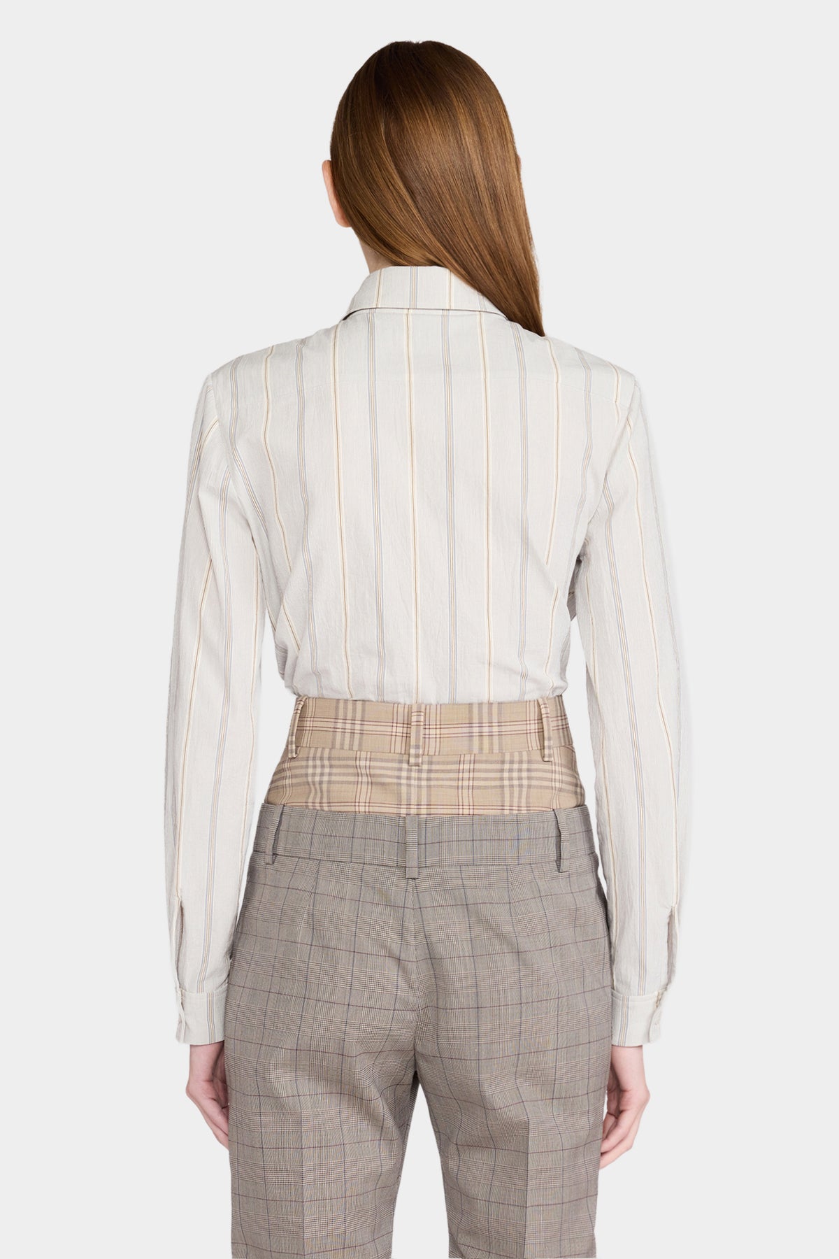 Ivory Striped Slim Shirt