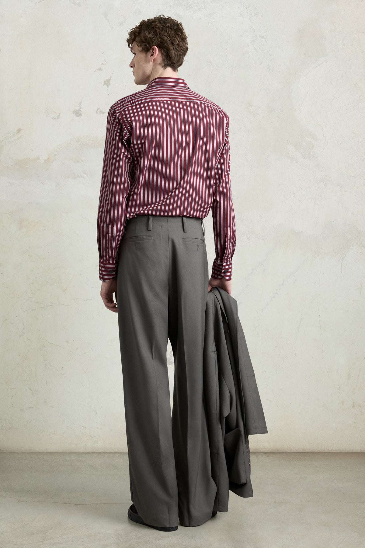 Bordeaux Striped Regular Shirt