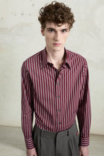 Bordeaux Striped Regular Shirt