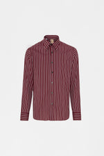 Bordeaux Striped Regular Shirt