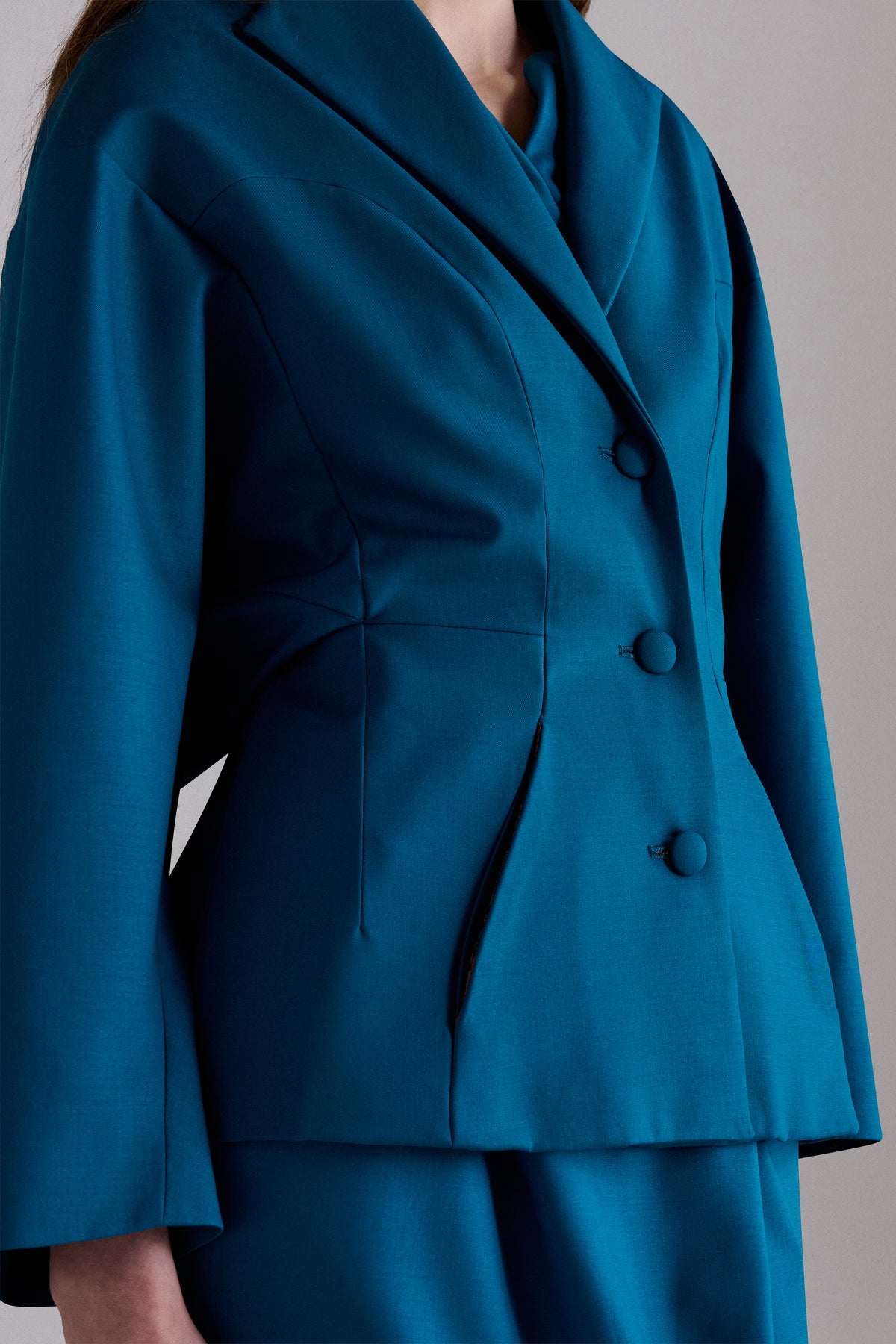 Deep Teal Tailored Jacket