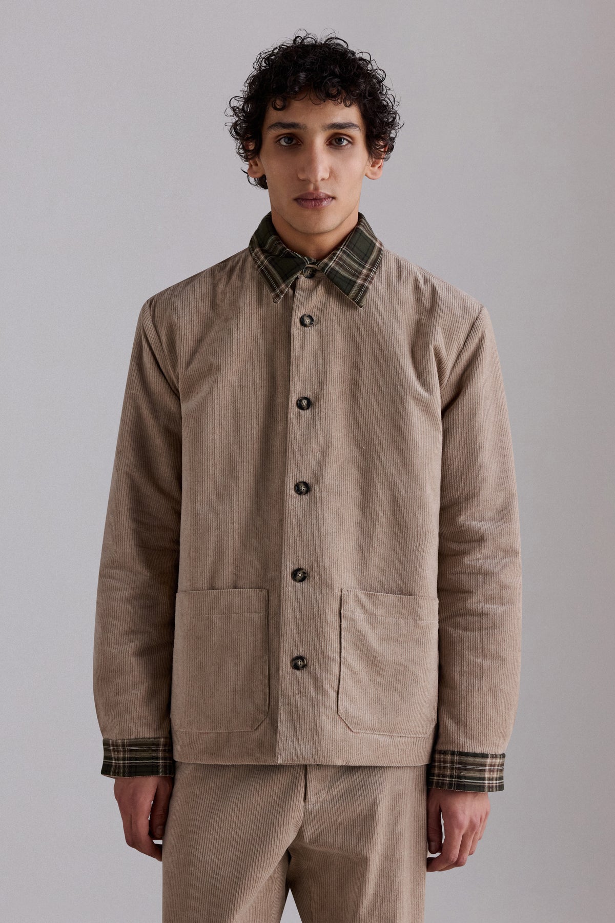 Reversible Corduroy and Tartan Jacket