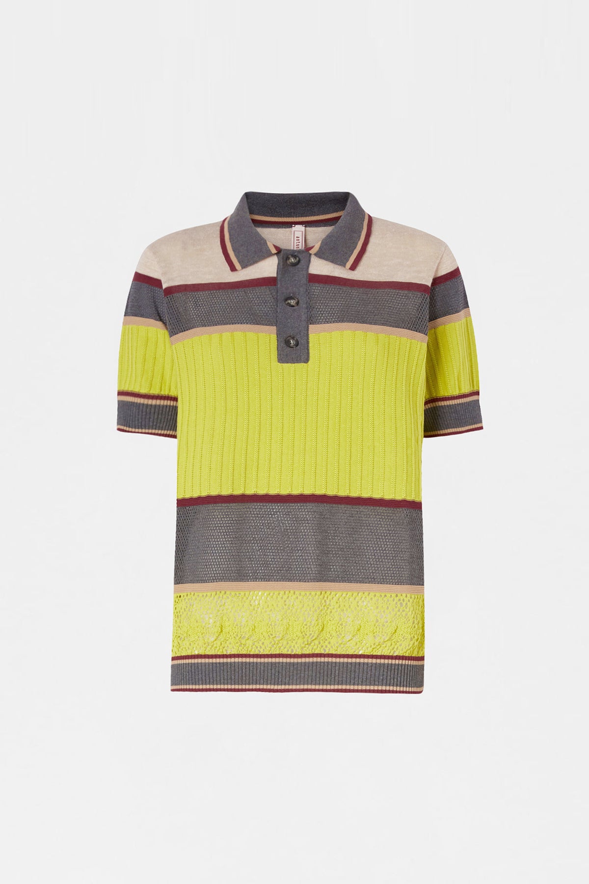 Multicolor Striped Knit Polo