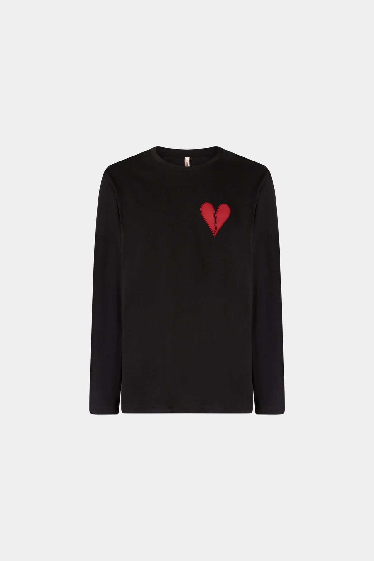 Broken Heart T-shirt Long Black
