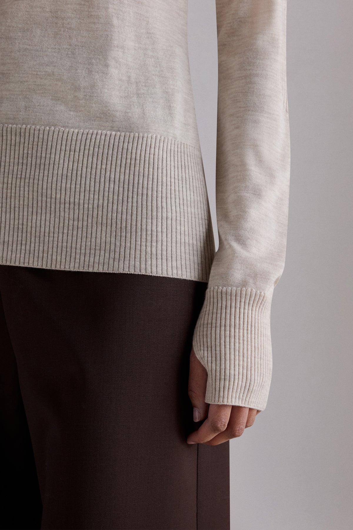 Layered Collar Cashmere Turtleneck