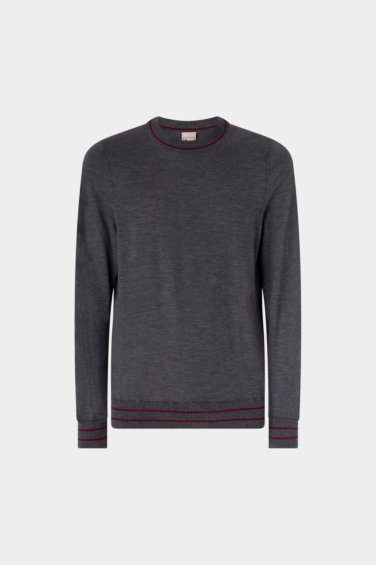 Contrast-Trim Cashmere Crew-Neck Sweater