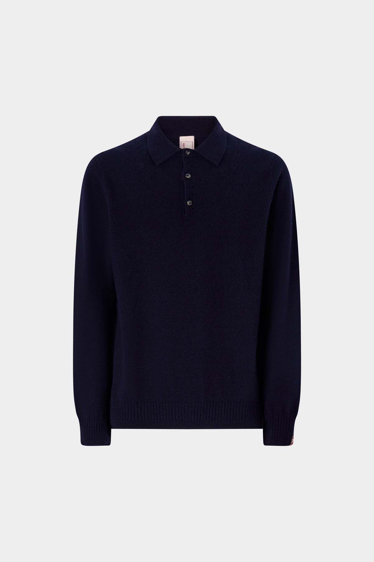 Buttoned Cashmere Polo Sweater