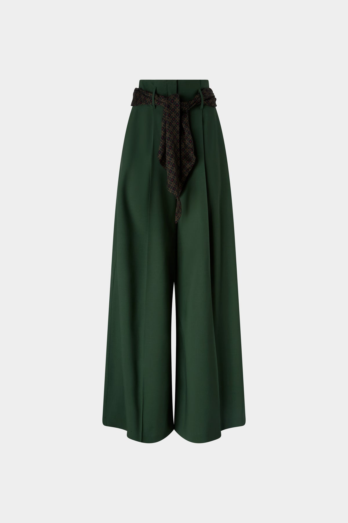 Virgin Wool Trousers with Scarf