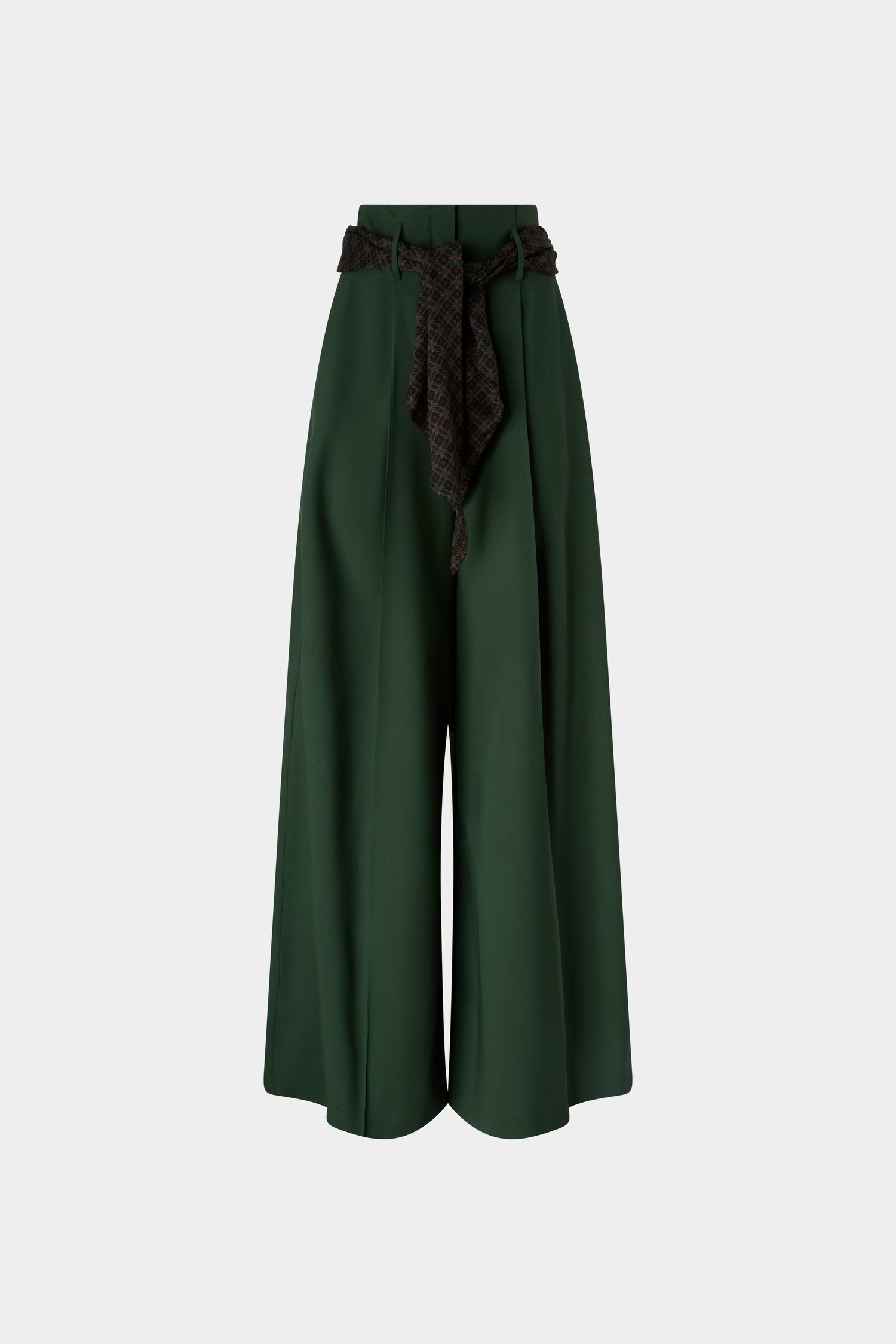 Virgin Wool Trousers with Scarf